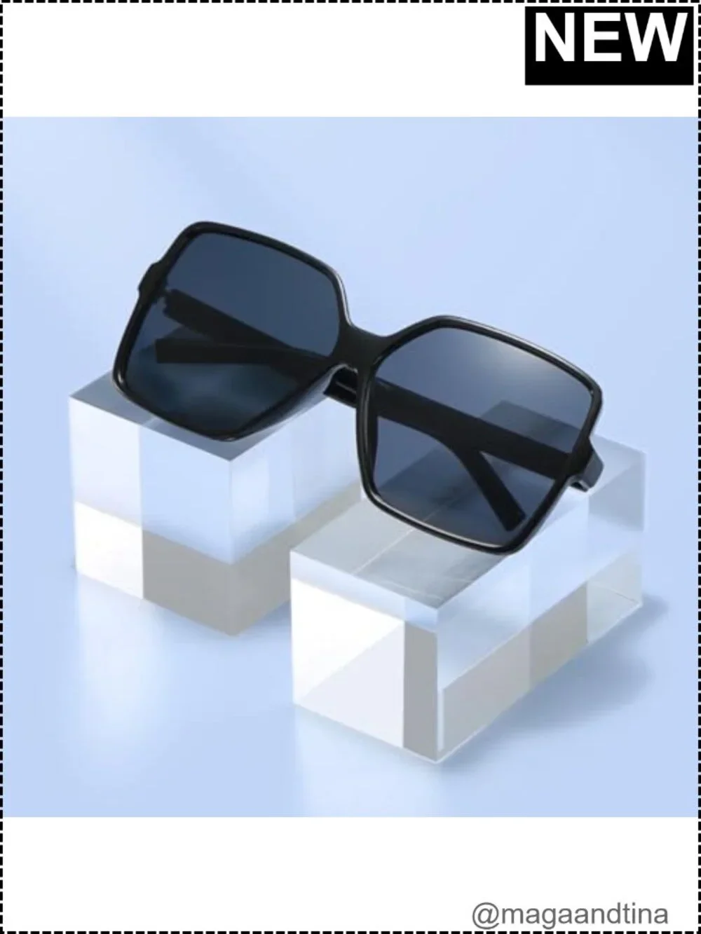 Chic Square Oversized Sunglasses 100% UV Protection Fashion Shades